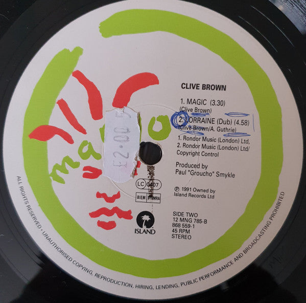 Clive Brown (4) Featuring Joe 90 (2) : Lorraine (12")