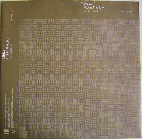 Midas (8) : Fire In The Sky (12", S/Sided, Promo)