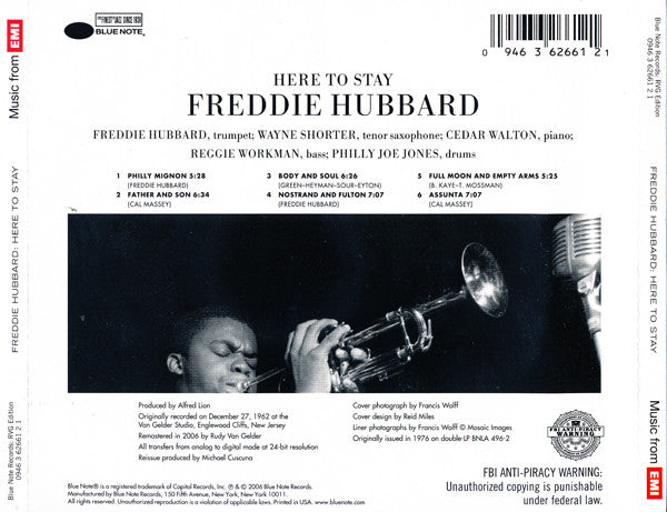 Freddie Hubbard : Here To Stay (CD, Album, RE, RM)