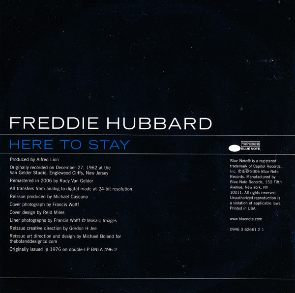 Freddie Hubbard : Here To Stay (CD, Album, RE, RM)