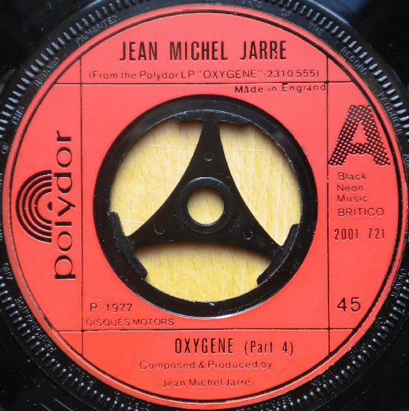 Jean-Michel Jarre : Oxygene (Part 4) (7", Single, Red)