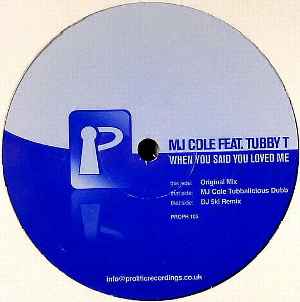 MJ Cole Feat. Tubby T : When You Said You Loved Me (12")