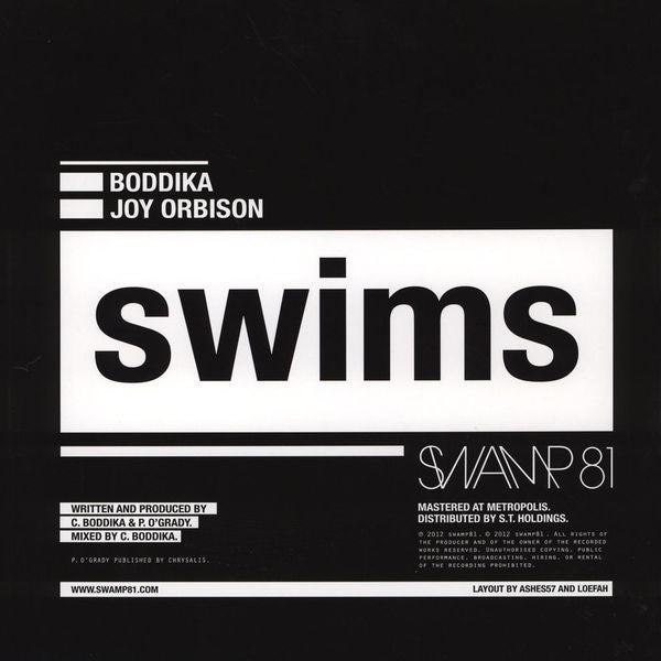 Boddika & Joy Orbison : Swims (12")