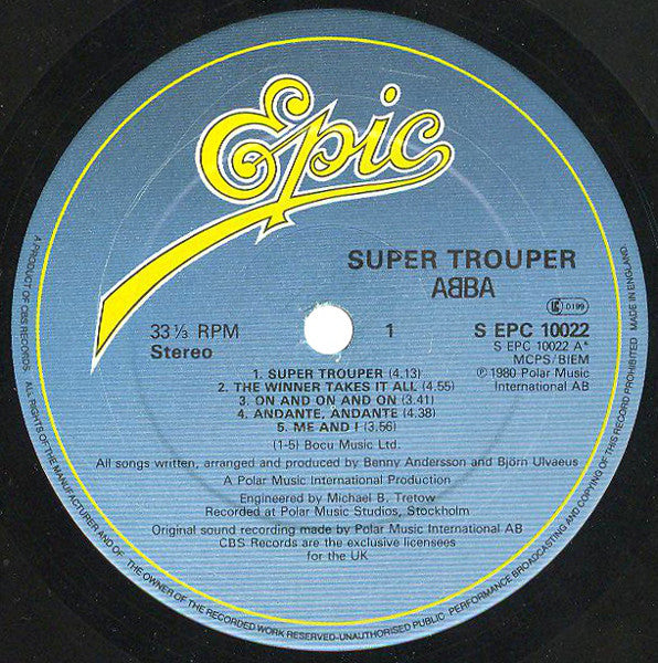 ABBA : Super Trouper (LP, Album)