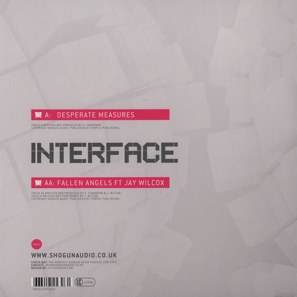 Interface (7) : Desperate Measures / Fallen Angels (12")