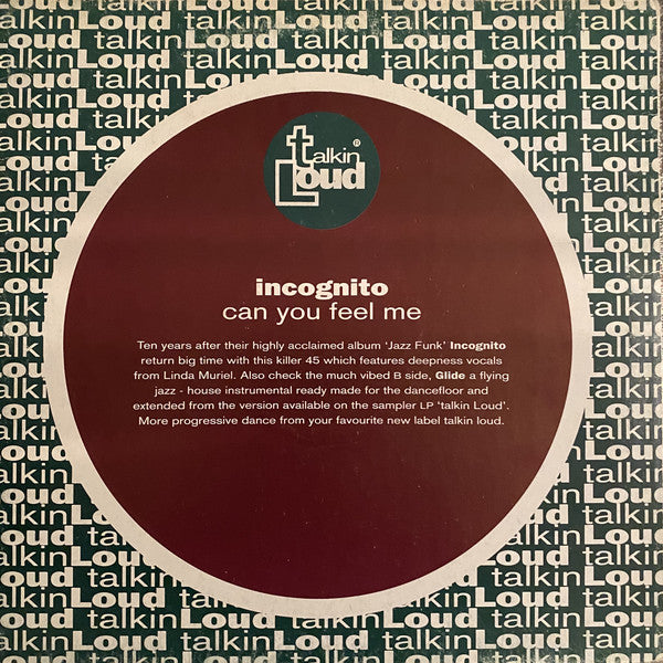 Incognito : Can You Feel Me (12", Promo)