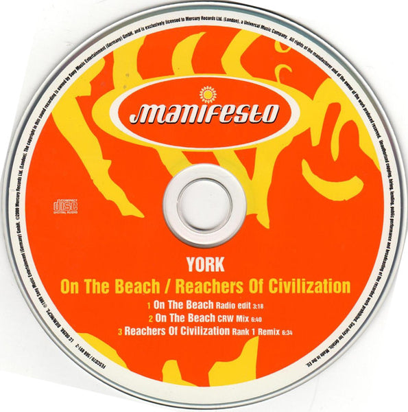 York : On The Beach / Reachers Of Civilization (CD, Single)