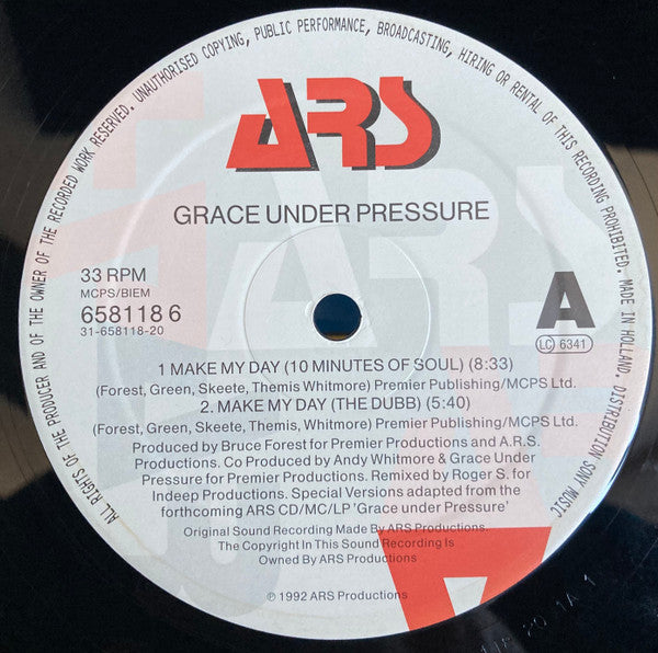 Grace Under Pressure : Make My Day (12", Maxi)