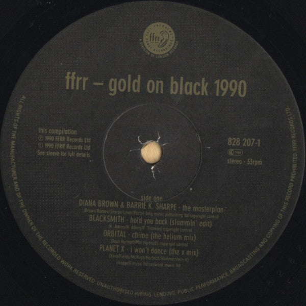 Various : FFRR - Gold On Black 1990 (LP, Comp)