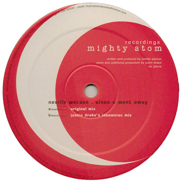 Neville Watson : Since U Went Away (12")