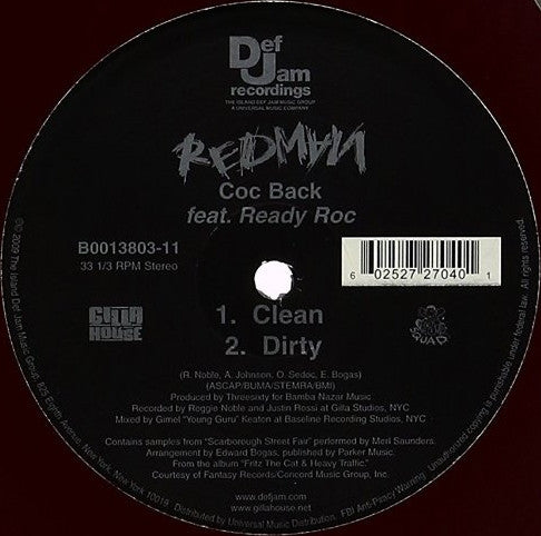 Redman : Coc Back (12")