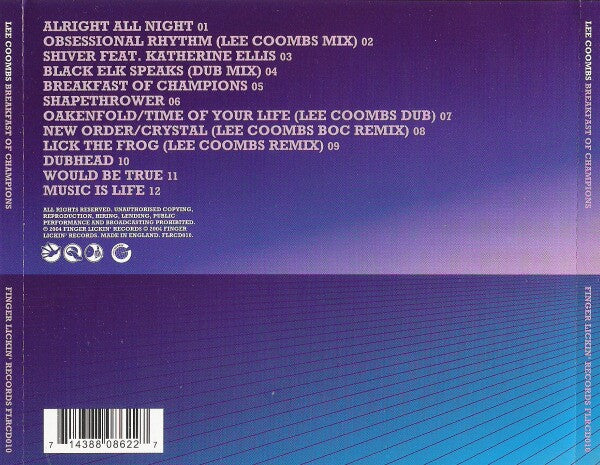 Lee Coombs : Breakfast Of Champions (CD, Album)