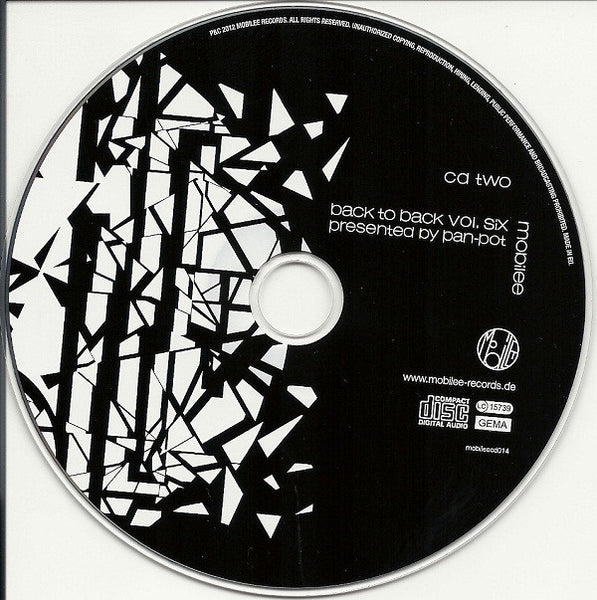 Pan-Pot : Mobilee Back To Back Vol. Six (CD, Comp + CD, Comp, Mixed + DVD)