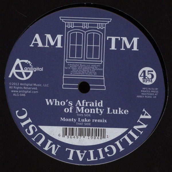 Tal M Klein & Anthony Mansfield : Who's Afraid Of Monty Luke? (10", Single)