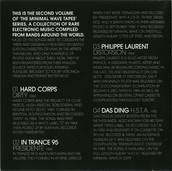 Various : The Minimal Wave Tapes Volume Two (CD, Comp, RM)