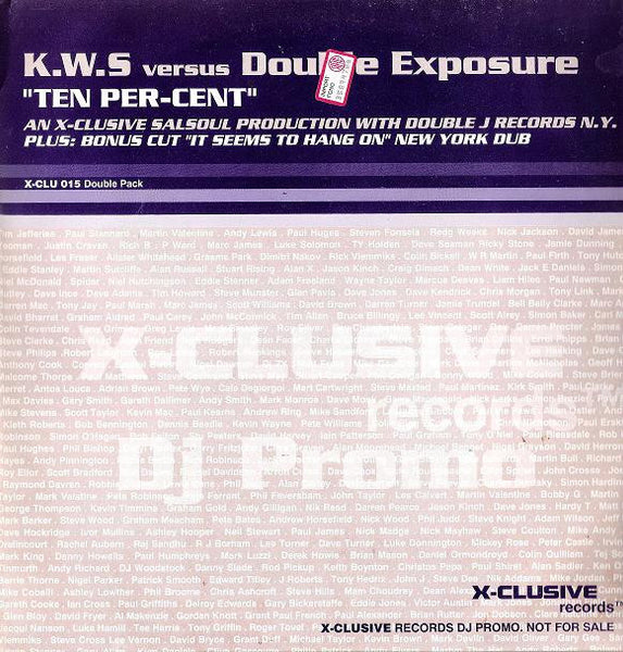 K.W.S. Versus Double Exposure : Ten Per-Cent (2x12", Promo)