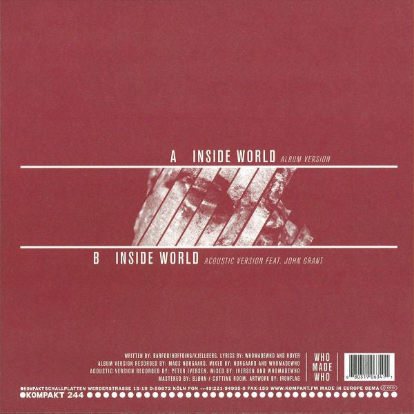 WhoMadeWho : Inside World (7")