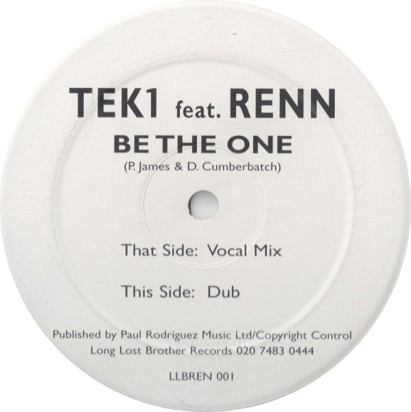 Tek1 Feat. Renn Washington : Be The One (12")