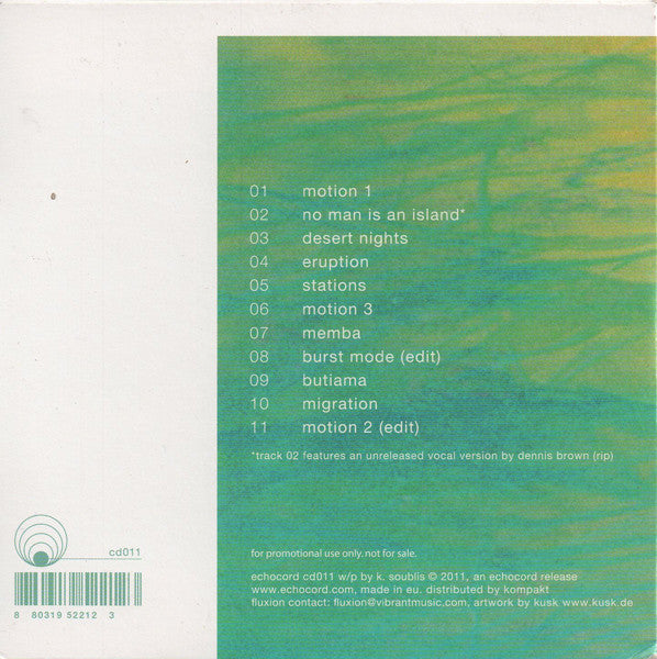 Fluxion : Traces (CD, Album, Promo)