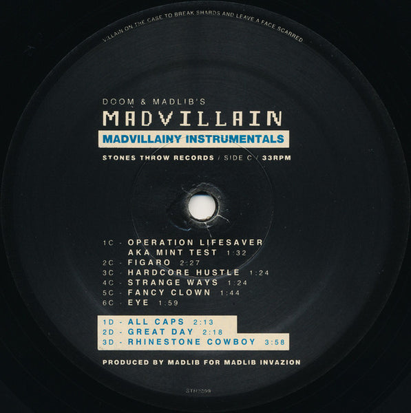 MF Doom & Madlib - Madvillain : Madvillainy Instrumentals (2x12", Album)