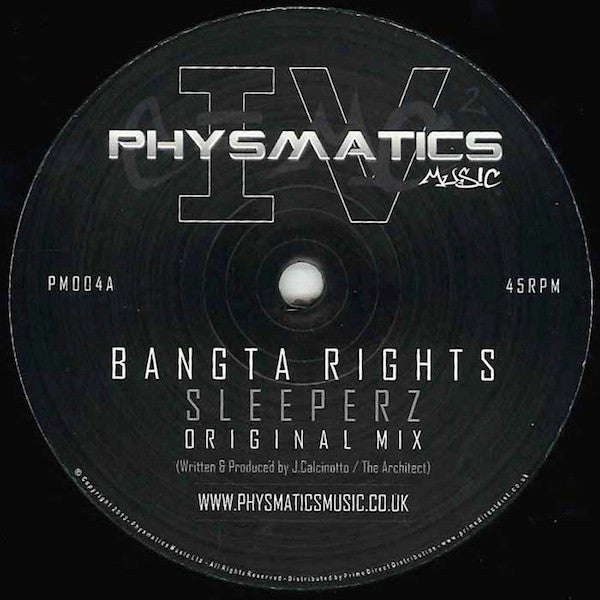 Bangta Rights : Sleeperz / Sleeperz (Cause 4 Concern Remix) (12")