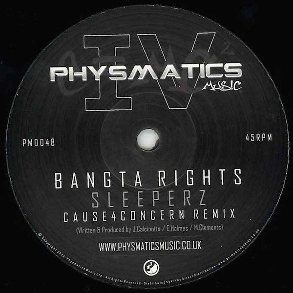 Bangta Rights : Sleeperz / Sleeperz (Cause 4 Concern Remix) (12")