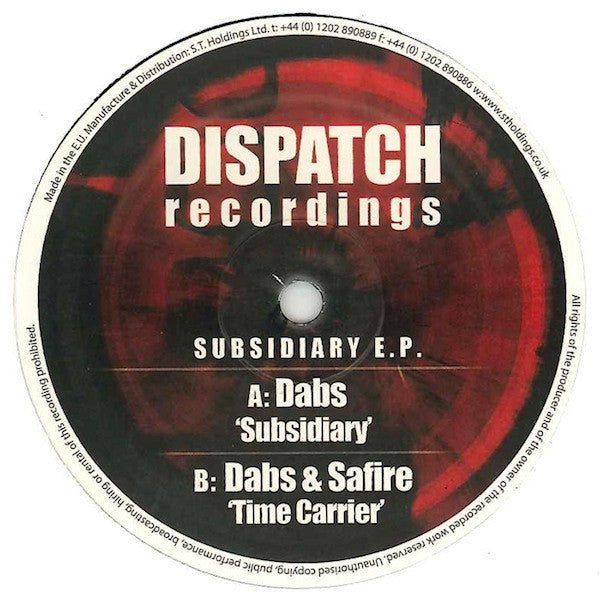 Dabs : Subsidiary EP Pt.1 (12", EP)