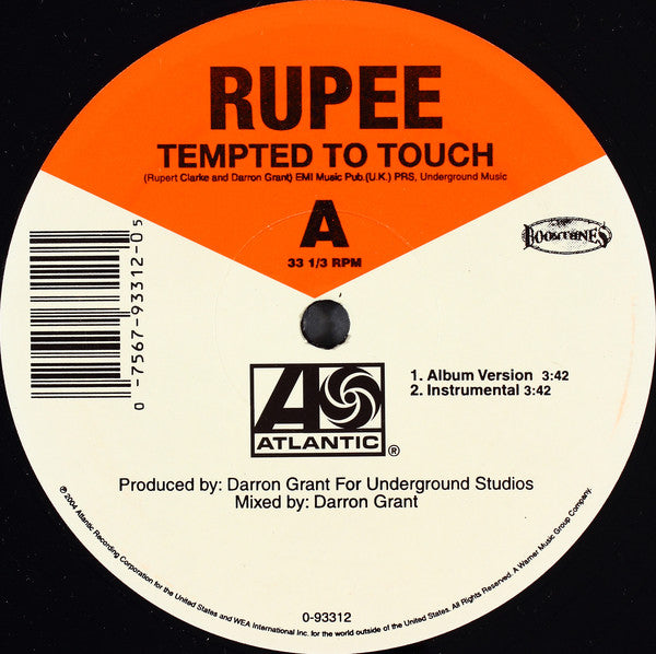 Rupee : Tempted To Touch (12")