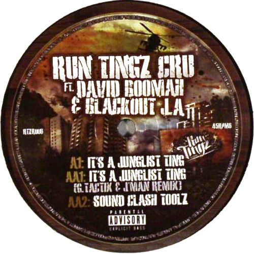 Run Tingz Cru Ft. David Boomah & Blackout Ja : It's A Junglist Ting (12")