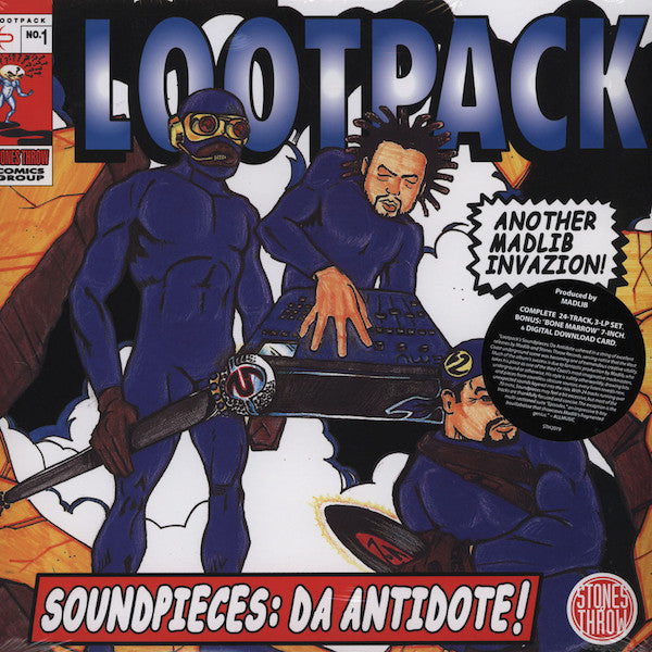 Lootpack : Soundpieces: Da Antidote! (3xLP, Album, RE + 7", S/Sided, Single)