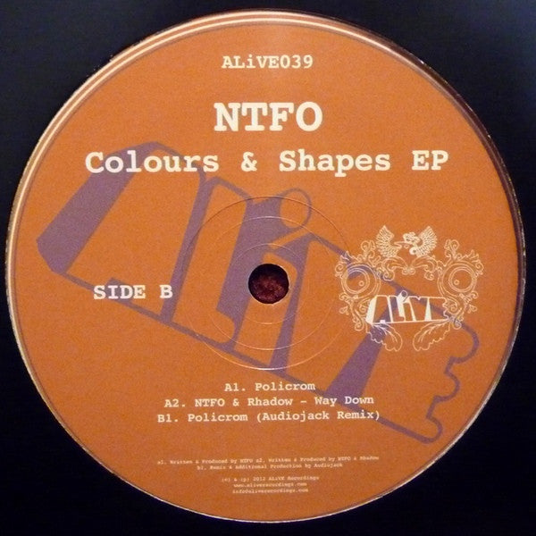 NTFO : Colours & Shapes EP (12", EP)