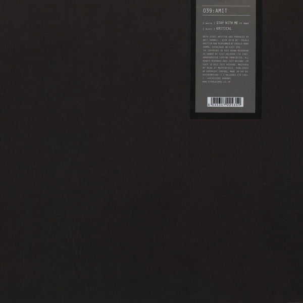Amit : Stay With Me (10", W/Lbl)