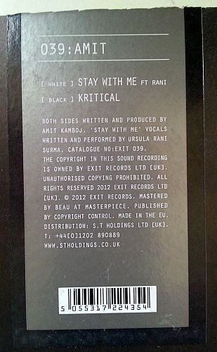 Amit : Stay With Me (10", W/Lbl)