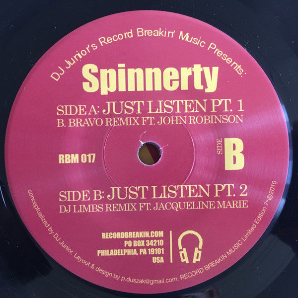 Spinnerty : Just Listen Remixes (7")