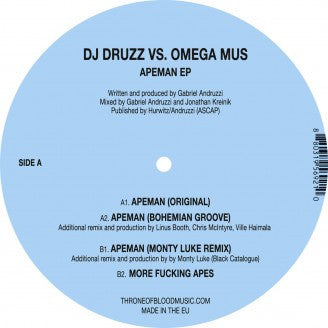 The Druzz Vs. Omega Mus : Apeman EP (12", EP)