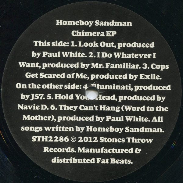 Homeboy Sandman : Chimera EP (12", EP)