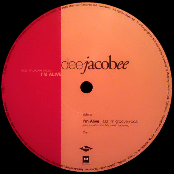 Dee Jacobee : I'm Alive (12", Promo)