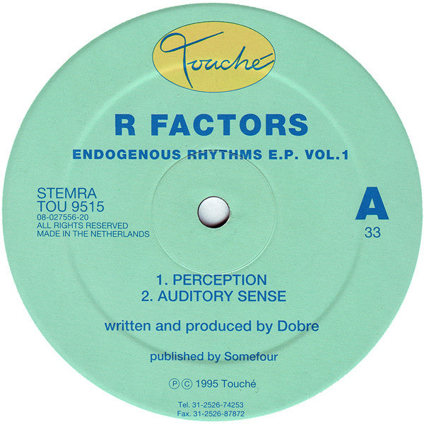 R Factors : Endogenous Rhythms E.P. Vol. 1 (12", EP)