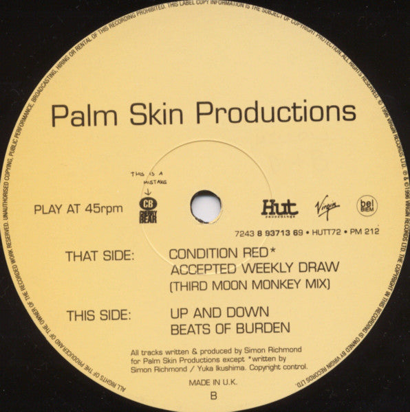 Palm Skin Productions : Condition Red (12")
