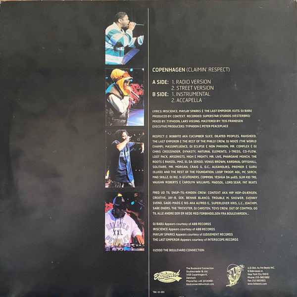 The Boulevard Connection : Copenhagen (Claimin' Respect) (12")