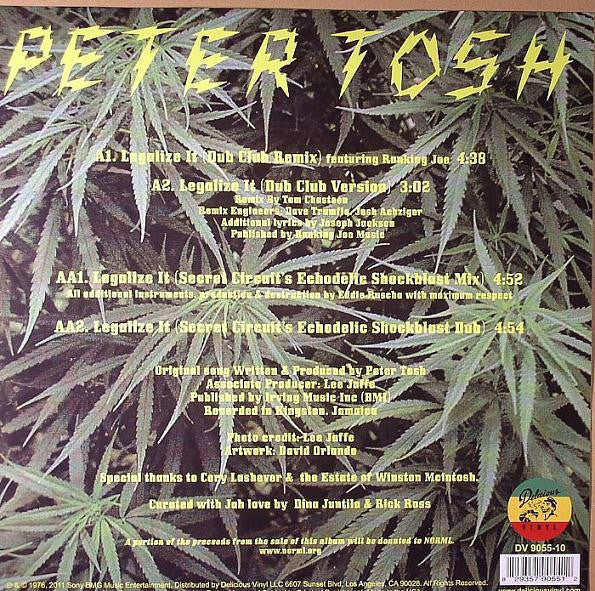 Peter Tosh : Legalize It (Echodelic Remixes) (10", RSD, Ltd, Pic)