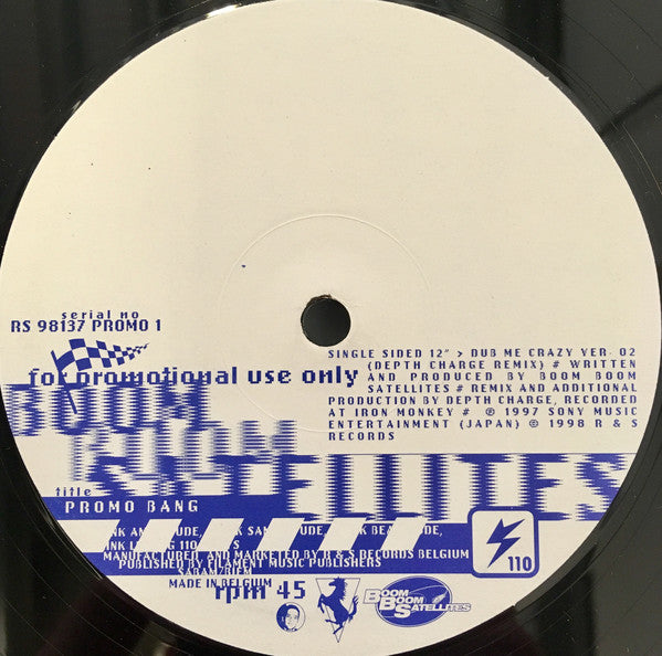 Boom Boom Satellites : Promo Bang (12", S/Sided, Promo)