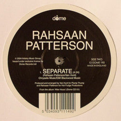 Rahsaan Patterson : After Hours (12")