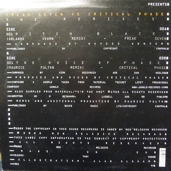 Freak Seven vs. Critical Phase : The Remixes (12")