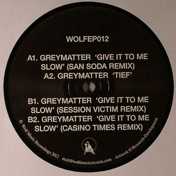 Greymatter (2) : Wolf EP 12 (12", EP)