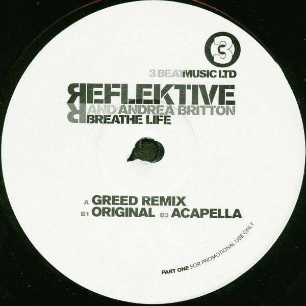 Reflektive And Andrea Britton : Breathe Life (12", Promo, Par)