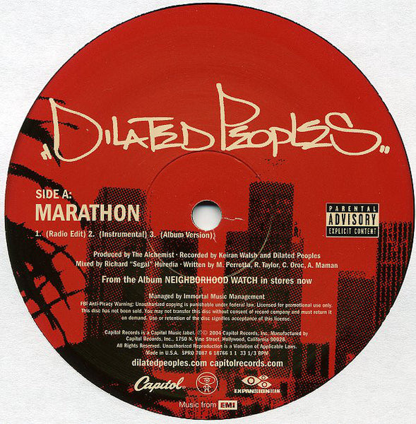 Dilated Peoples : Marathon / Under The Sun (12", Ltd, Promo)