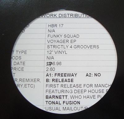 Funky Squad : Voyager EP (12", EP, Promo, W/Lbl)