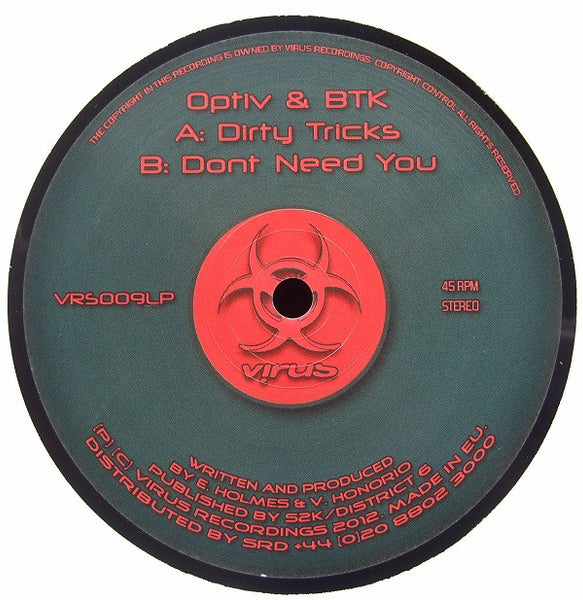 Optiv & BTK : Dirty Tricks EP (2x12", EP)