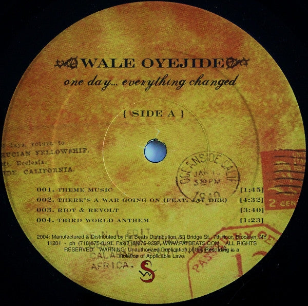 Wale Oyejide : One Day... Everything Changed (2xLP, Album)